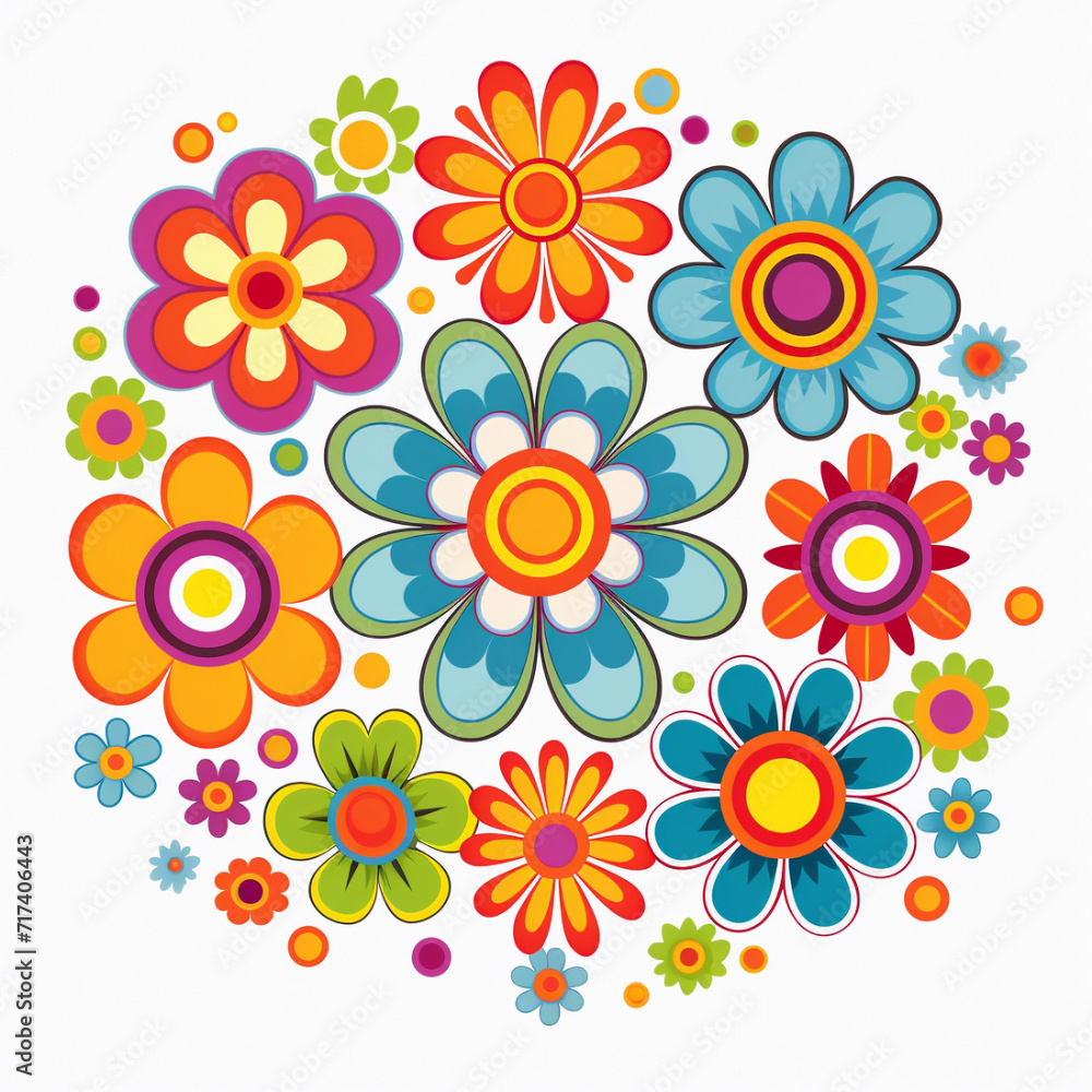retro groovy flowers clipart retro groovy flowers clipart