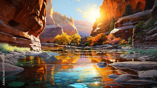 BM Govett leap sunlight canyon, Bright color