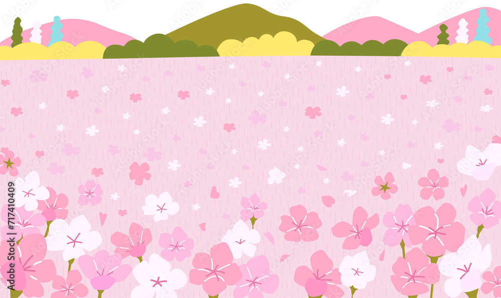 pink background of spring