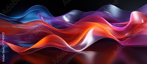 colorful background with abstract shape glowing in ultraviolet spectrum