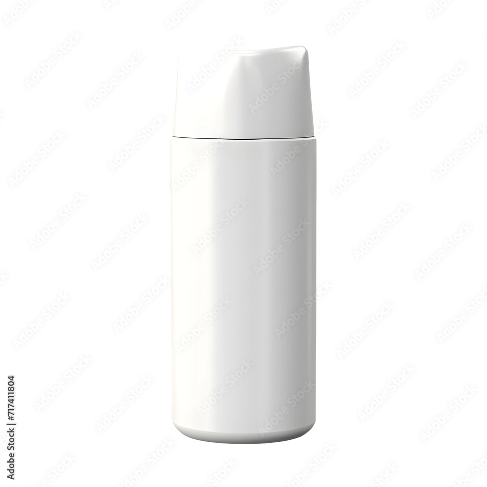 White plastic cosmetic container or cream bottle isolated on transparent background White plastic cosmetic container or cream bottle isolated on transparent background