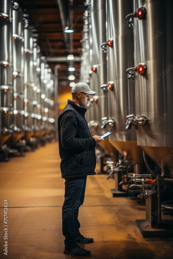 Grain silo with digital inventory management, Generative AI Grain silo with digital inventory management, Generative AI