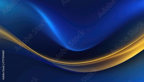 Dark Blue gold Abstract wave blurry gradient color mesh background