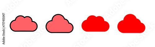 Cloud icon set illustration. cloud sign and symbol