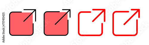 External link icon set illustration. link sign and symbol. hyperlink symbol