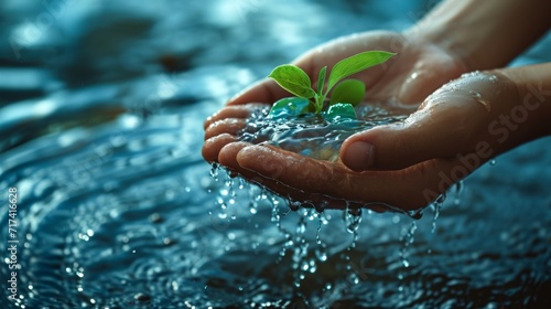 World water day. Relationship between water, ecosystems and human well being. The impact of climate change on water resources and innovative approaches towards sustainable water management #717416628