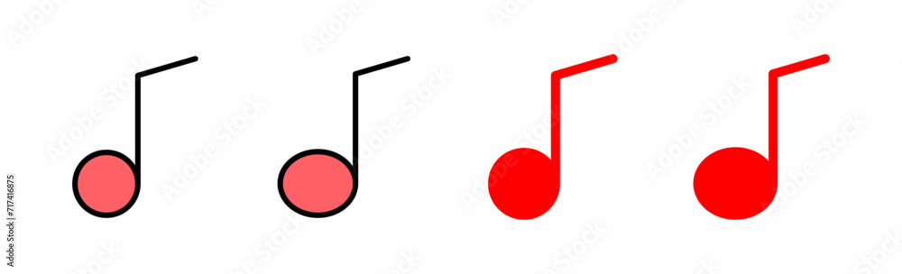 Music icon set illustration. note music sign and symbol Music icon set illustration. note music sign and symbol