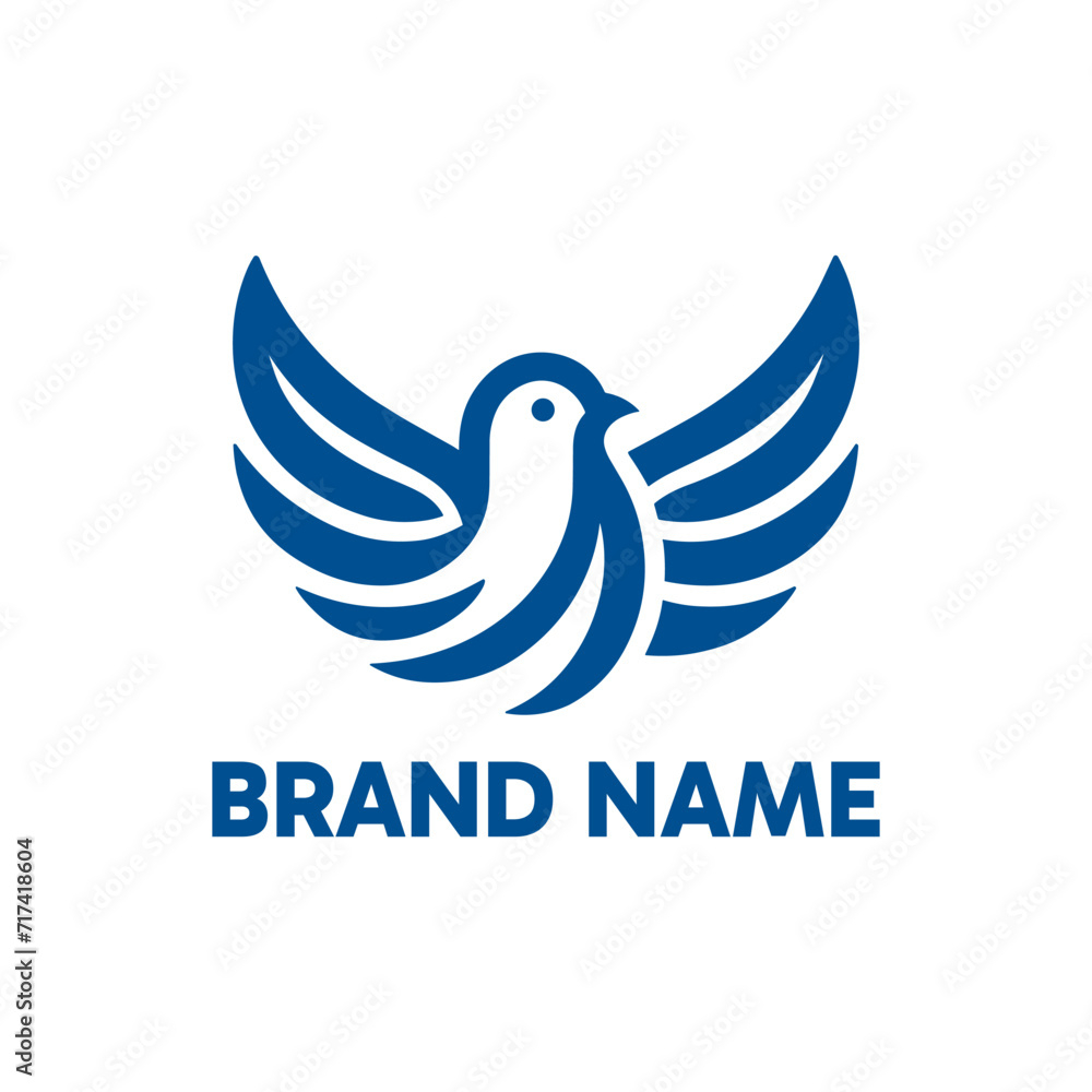 Obraz premium Blue Bird Logo, Logo Vector