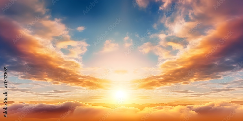 Golden Sunrise Above The Clouds Unleashes New Day Golden Sunrise Above The Clouds Unleashes New Day