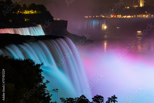 Falls at night. 