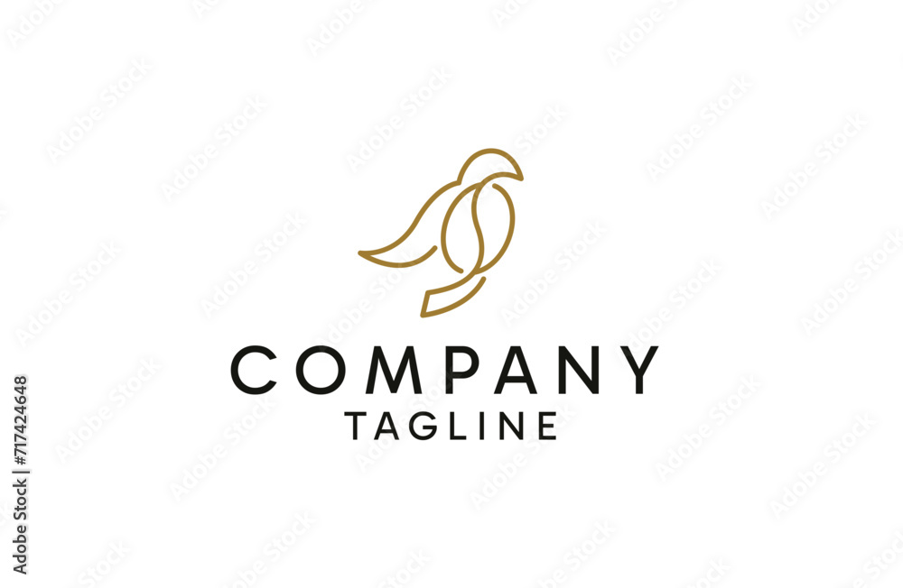 bird coffee beans logo icon design template flat illustration bird coffee beans logo icon design template flat illustration