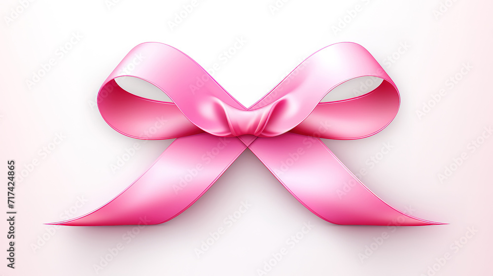 Pink ribbon for the breast cancer awareness