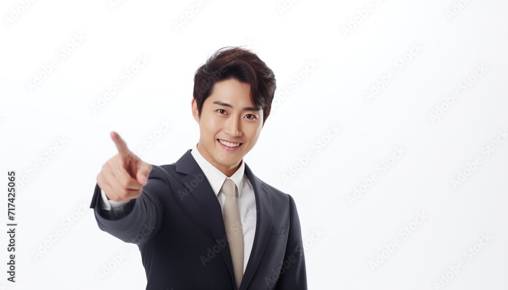 Business woman pointing finger Business woman pointing finger