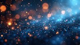 Blue Gradient Background Bokeh Abstract Design, Background Banner HD