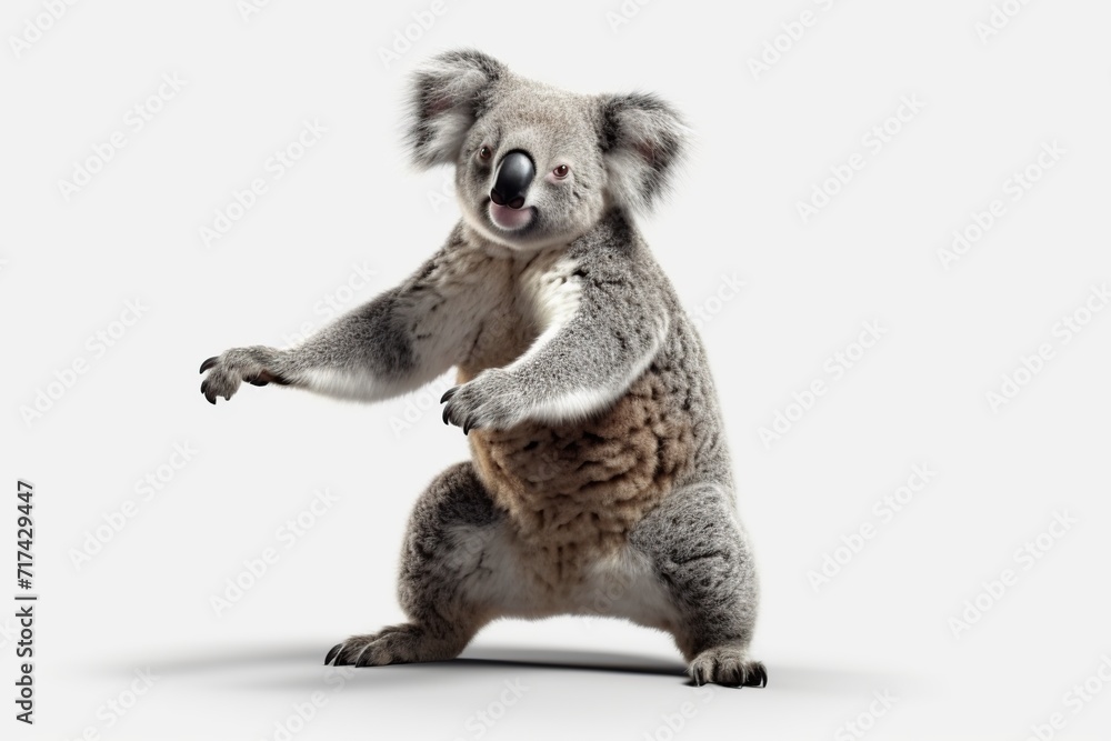 Cute koala on white background. 3d render illustration Cute koala on white background. 3d render illustration
