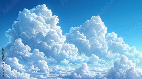 Blue Sky Covered Large White Clouds, Background Banner HD © Alex Cuong