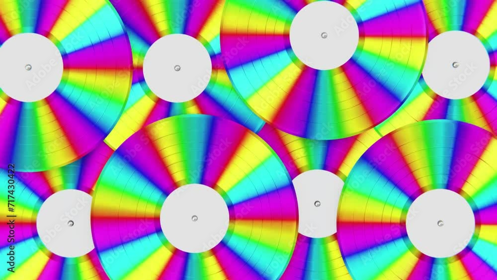 Realistic seamless looping 3D animation of the colorful rainbow