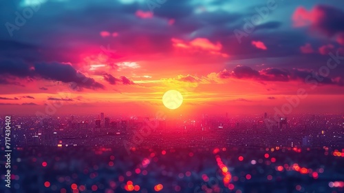 Blurred Sunset Background Defocus Abstract  Background Banner HD