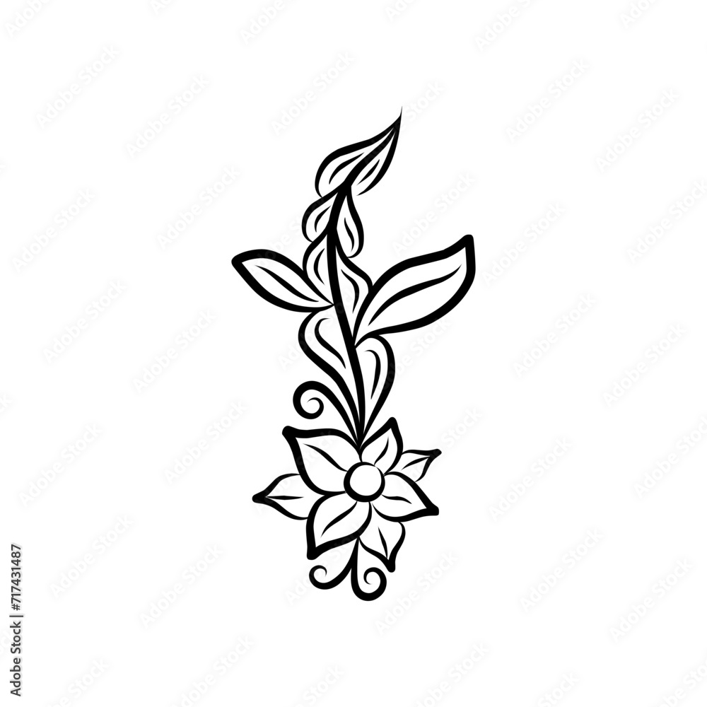 Flower design perfect for graphic design, print, and apparel. Beautiful and versatile floral illustration.