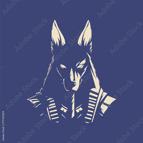 Anubis logo design vector illustration