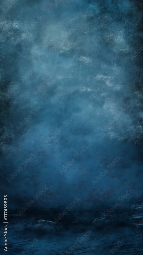 man surfboard ocean under cloudy sky ambient album cover lost immensity space blue grey faint air volumetric fur interstellar abstract design