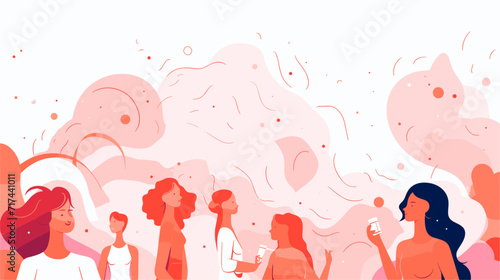 Vector illustration of social impact events and collaborations  creating an inspiring and dynamic atmosphere that reflects the spirit of positive change in a meaningful vector background. simple
