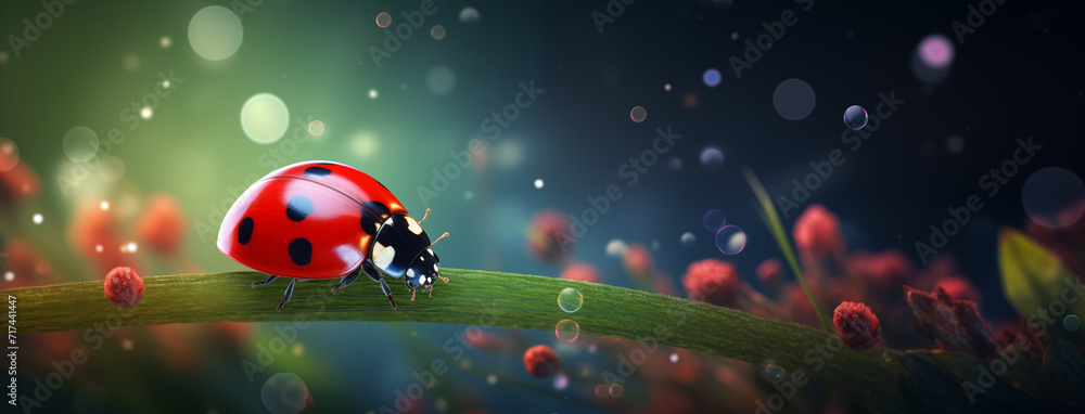 Natural Background with Ladybug Natural Background with Ladybug