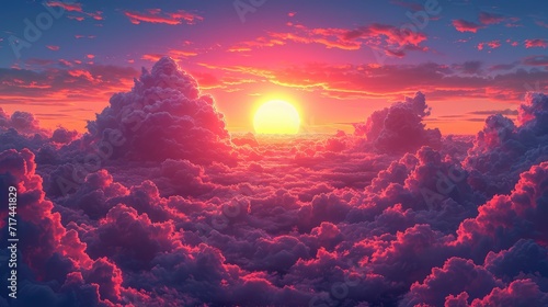 Dramatic Sunset Sky, Background Banner HD