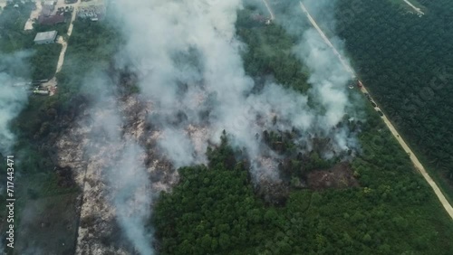 Dramatic aerial footage of forest fires in Riau, Indonesia | Kebakaran hutan Riau 4K drone photo