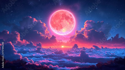 Image Sky White Moon Looking Far  Background Banner HD