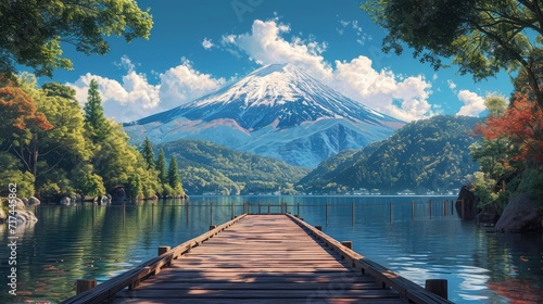 Lake Yamanaka Mount Fujisan Fuji Yamanashi, Background Banner HD