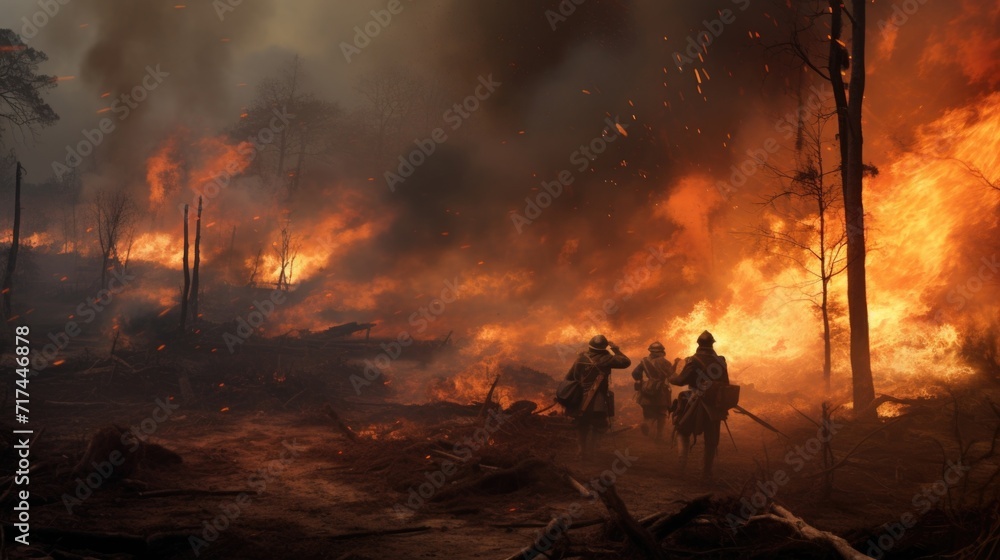 As the battle drew to a close, the smoke cleared to reveal a devastating and brutal scene of war.