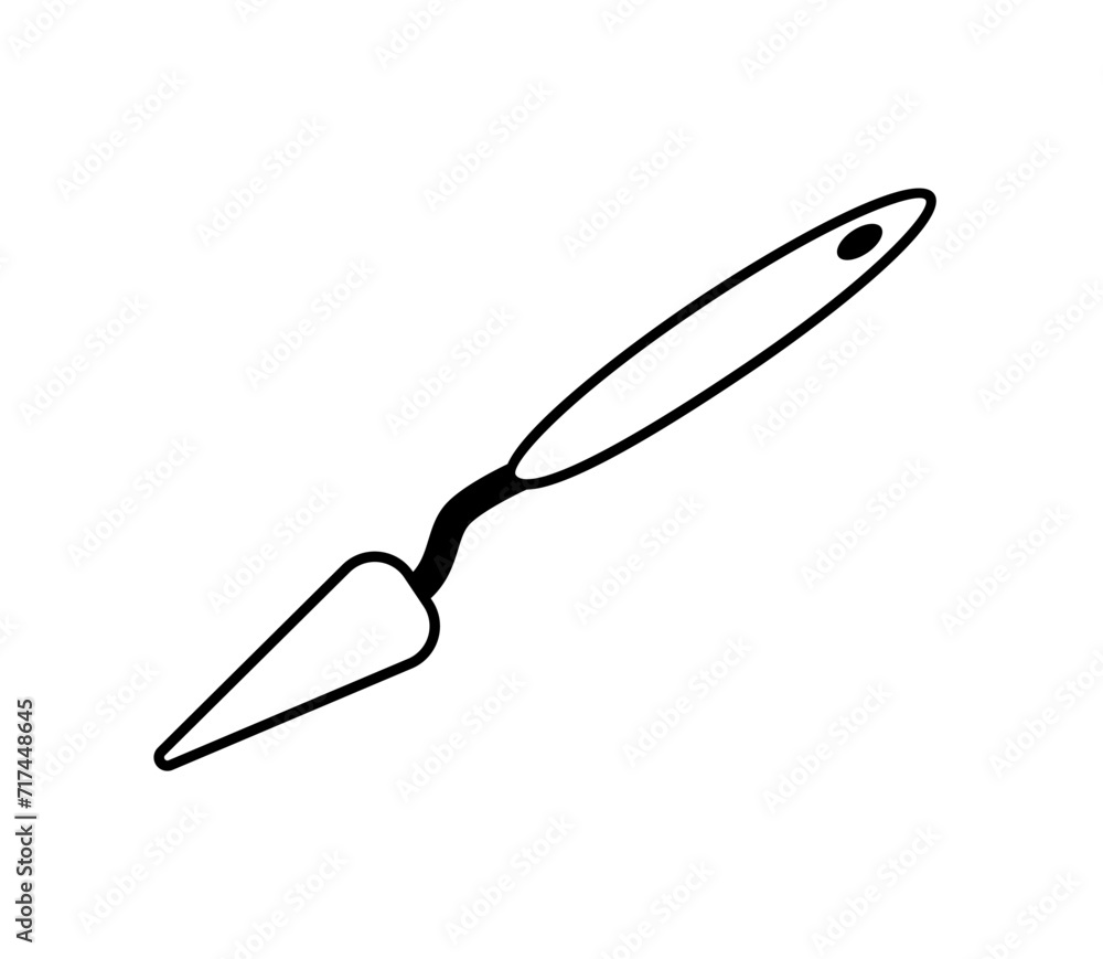 Palette Knife outline icon isolated on white Palette Knife outline icon isolated on white