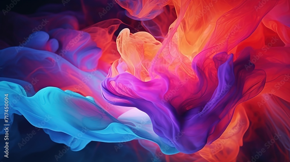 Red Orange Magenta Cyan Liquid Ink Churning Together. Digital Art 3D Illustration
Red Orange Magenta Cyan Liquid Ink Churning Together. Digital Art 3D Illustration