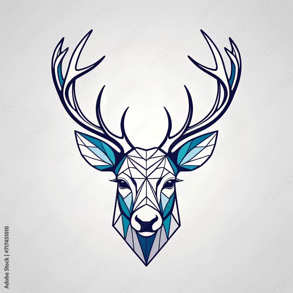 logo geometrical deer logo geometrical deer