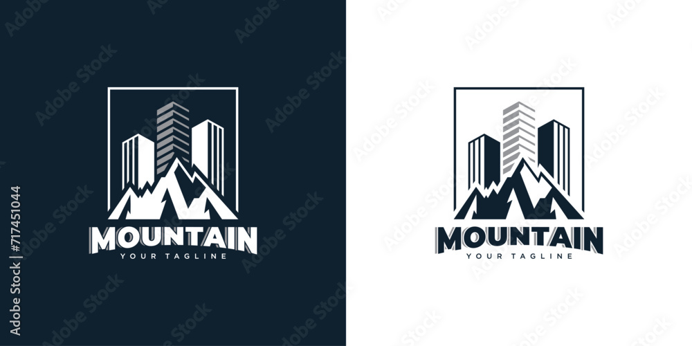 Mountain logo design template vector Mountain logo design template vector