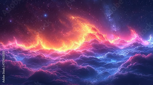 Marvelous Galaxy Nebula Stars Elements This, Background Banner HD
