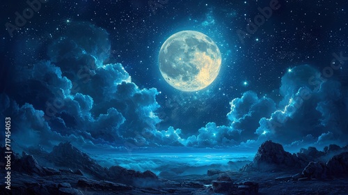 Moon Sky Photo Background  Background Banner HD