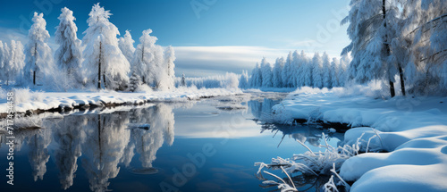 Winter Wonderland Reflective River © Lidok_L