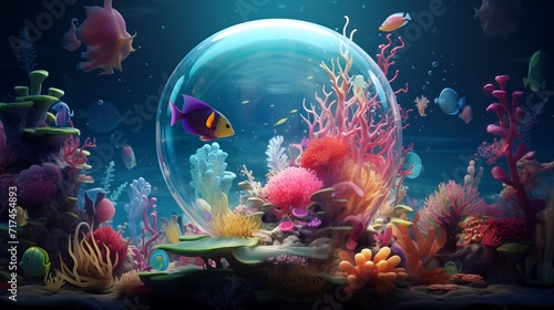 Vibrant Underwater Coral Ecosystem © SavinArt