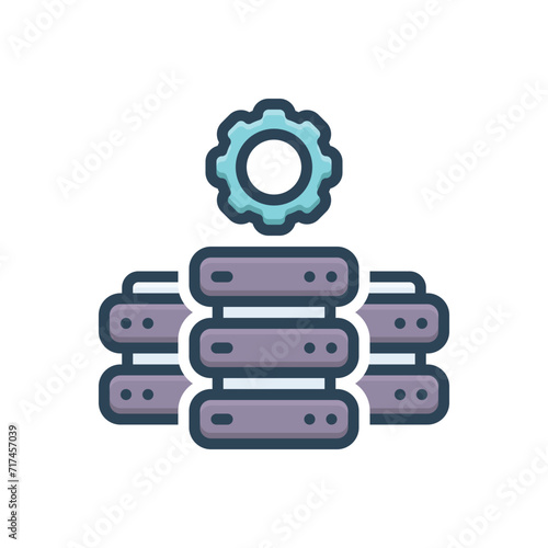 Color illustration icon for raid