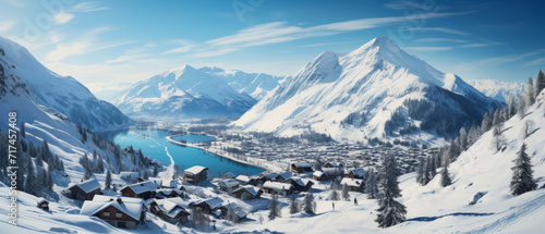 Alpine Village in Winter Splendor