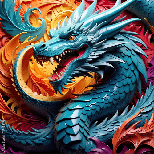Dragon Image, Logo, Icon and symbol in Chinese culture © Dwi