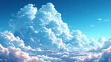 Pattern Clouds Views On Blue Sky, Background Banner HD