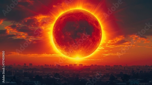 Partial Solar Eclipse On 9 March  Background Banner HD