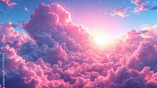 Perfect Close Daylight Clouds Background, Background Banner HD