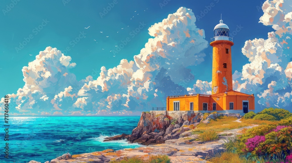 Punta Carretas Lighthouse Montevideo Uruguay, Background Banner HD