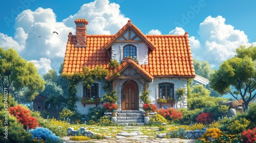 Roof House Nice Window, Background Banner HD
