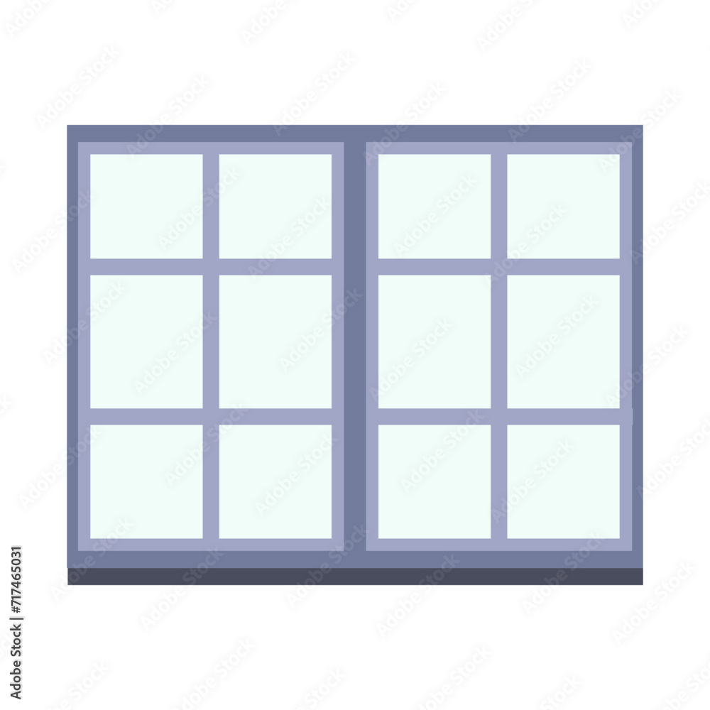 French Window Icon Vector Illustration French Window Icon Vector Illustration