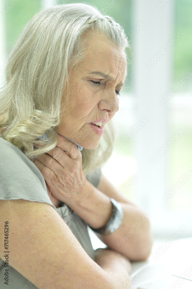 Portrait of an ill senior woman Portrait of an ill senior woman